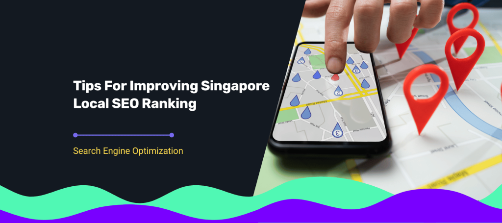 Mobile phone displaying Google Maps, highlighting tips for improving Singapore local SEO ranking, focusing on local SEO strategies