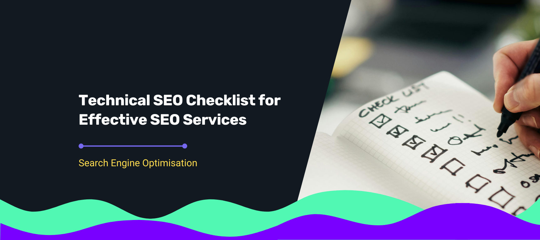 Technical SEO checklist graphic illustrating key SEO service tasks by a leading SEO agency.