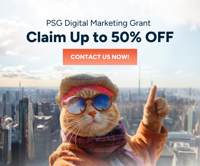 Boost your Singapore business with PSG Grant, and Claim up to 50% OFF with Aii Develop PSG Digital Marketing Grant.